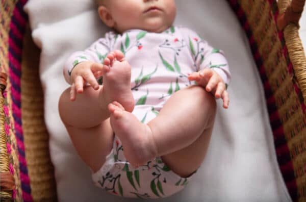 Gum Blossoms | Organic Cotton Bodysuit | Long Sleeve | Size 000 - 2 - Image 4