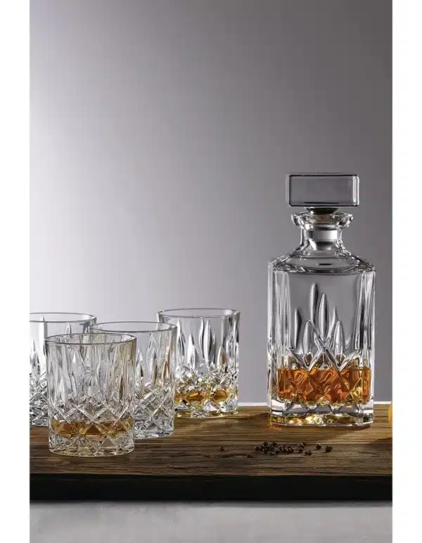 Square Spirit Decanter Set: Decanter & 4 Tumblers - Image 2