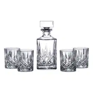 Square Spirit Decanter Set: Decanter & 4 Tumblers