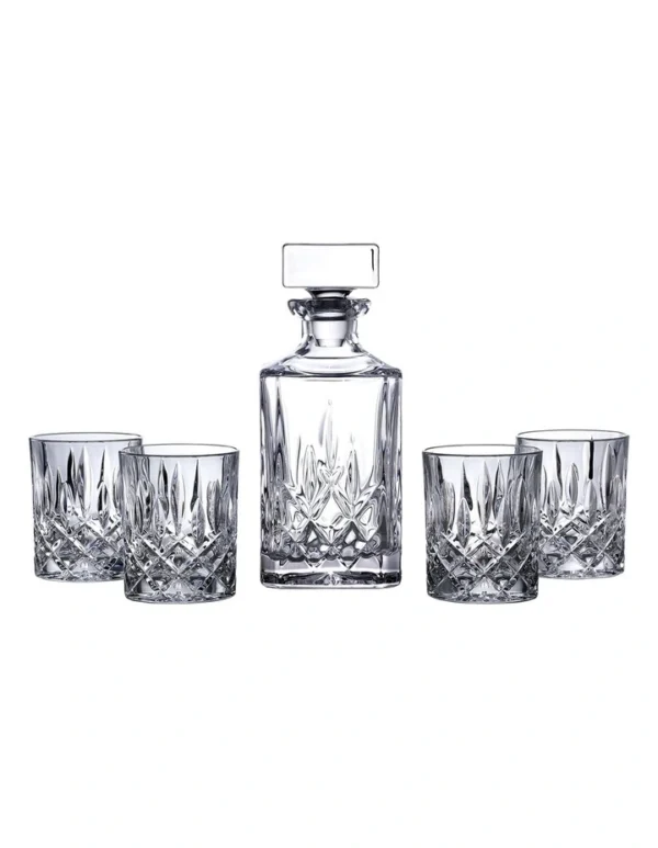 Square Spirit Decanter Set: Decanter & 4 Tumblers