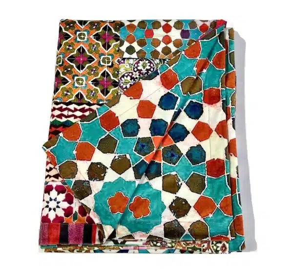 VELVET THROW –WILDFLOWER TILE - Image 3