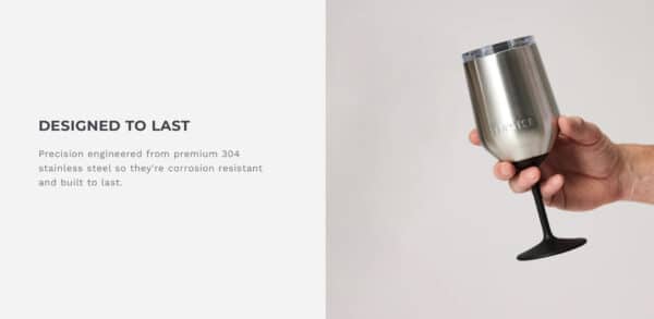 Huski Wine Tumbler 2.0  Powder  Pink - Image 4