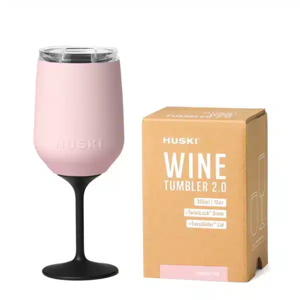 Huski Wine Tumbler 2.0  Powder  Pink