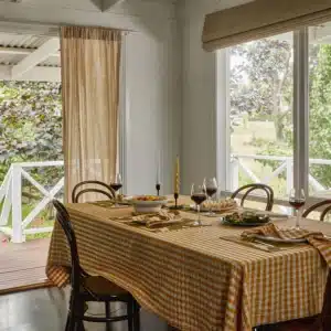 Mango Seersucker Tablecloth