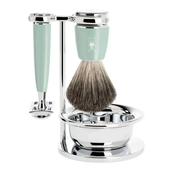 Muhle RYTMO 4 Piece Shaving Set Mint Resin