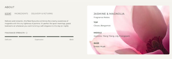 JASMINE & MAGNOLIA Soy Candle 300g - Image 5