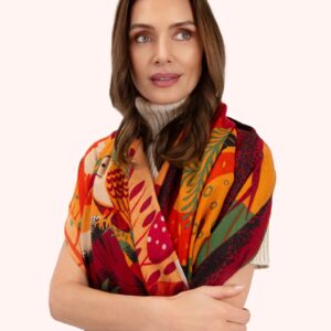 Autumn Forest Friends Print Scarf