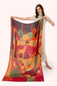 Autumn Forest Friends Print Scarf