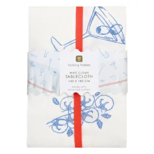 Food & Drinks Motifs Fabric Tablecloth