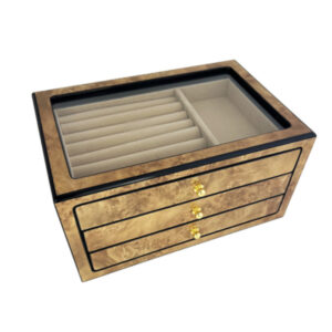 – Three Drawer Jewellery Box Maple With No Lock 30x20x15.4cm