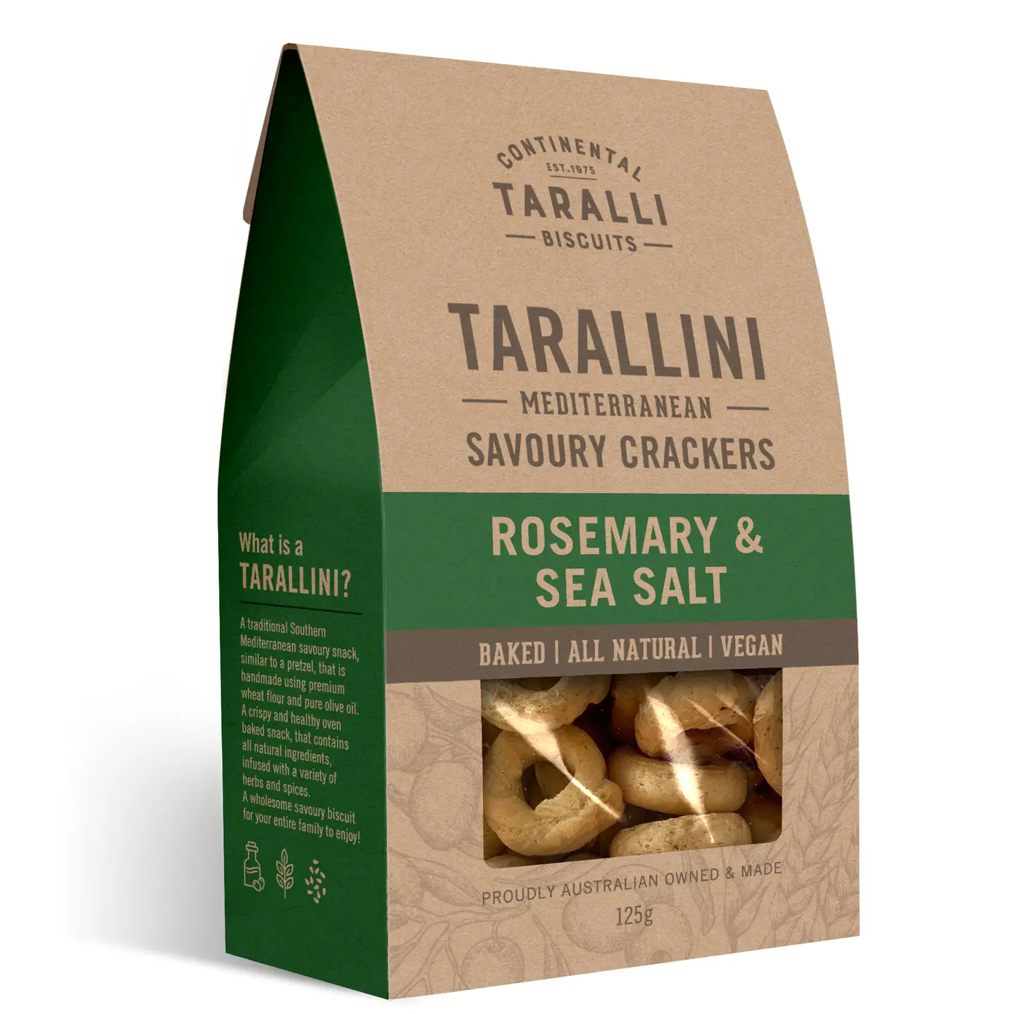 Tarallini - Rosemary & Sea Salt - Vegan (125g) - Image 3