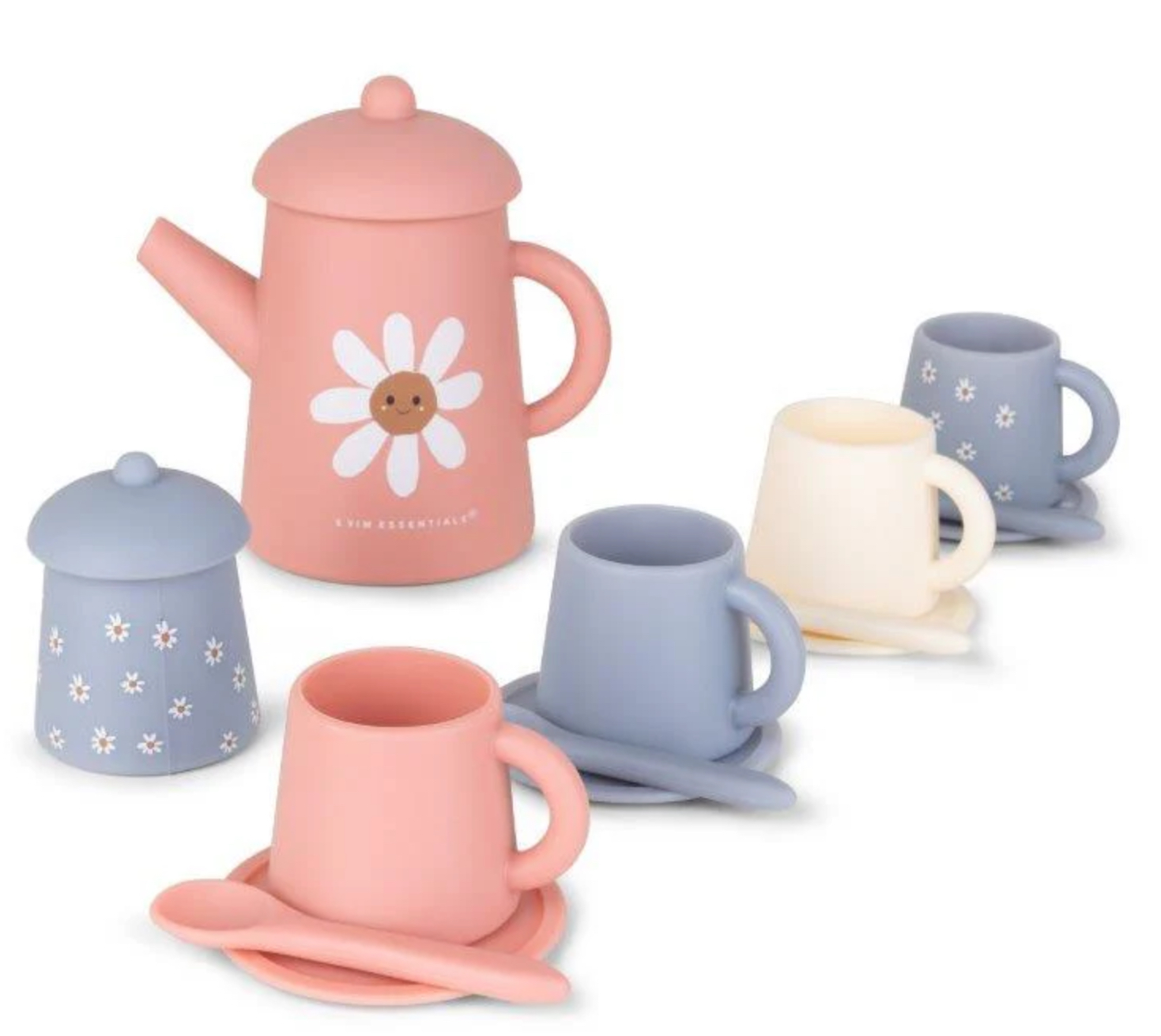 Swim Essentials Silicone Tea Playset - Daisy, 9 pcs