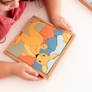 Stellavan & Papa – 3-in-1 Small Block Puzzle, Kangaroo