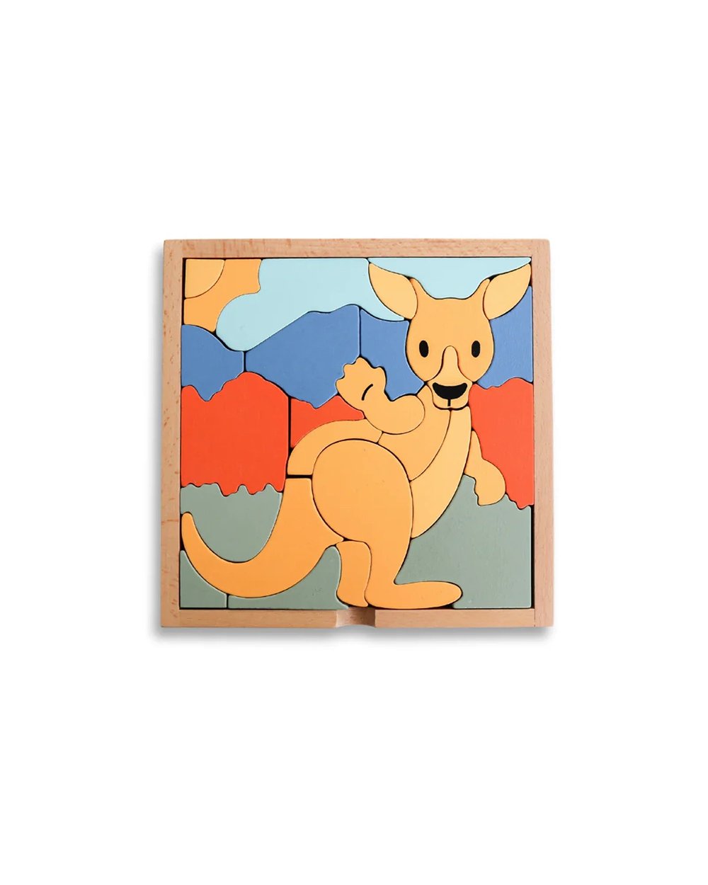 Stellavan & Papa - 3-in-1 Small Block Puzzle, Kangaroo