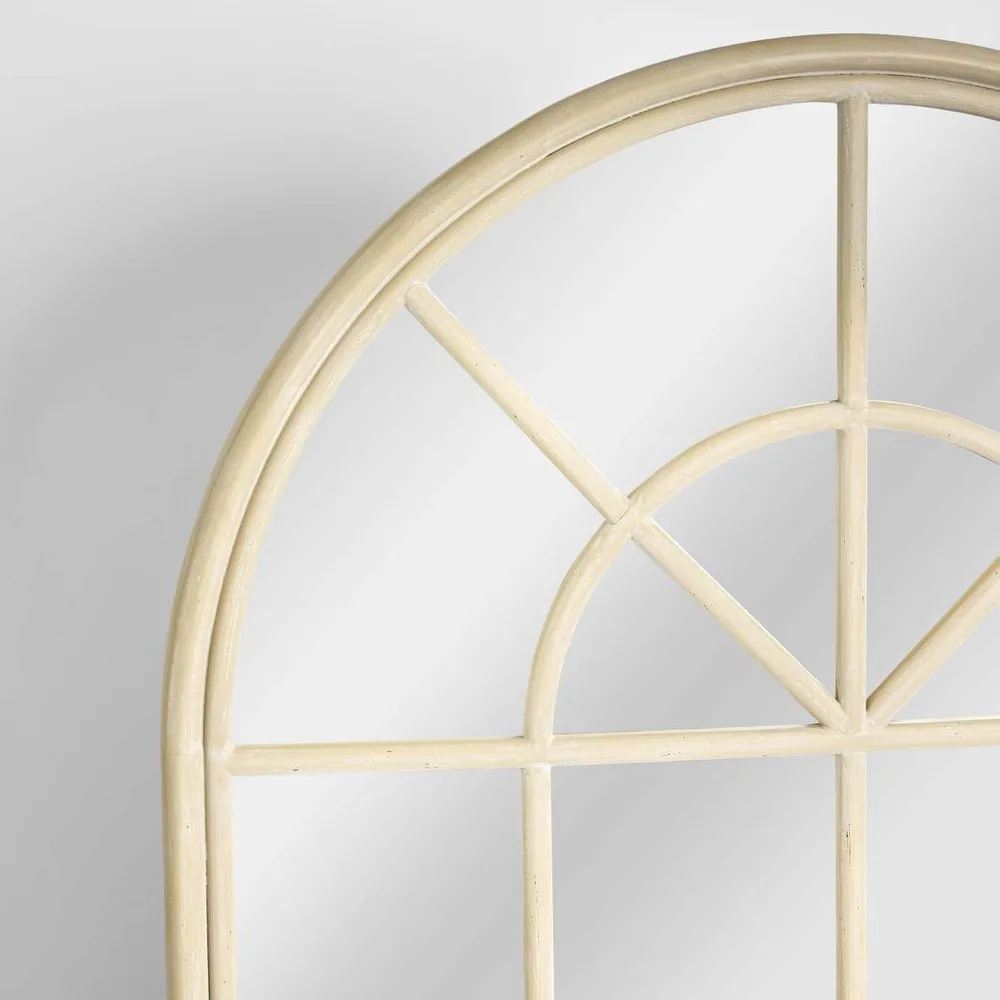 HAMPTONS ARCHED MIRROR 100X150CM NATURAL _—Delivery only Alice Springs . - Image 3