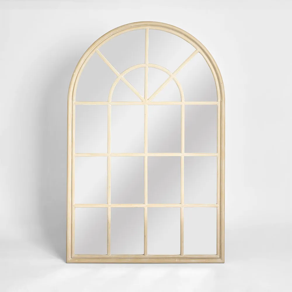HAMPTONS ARCHED MIRROR 100X150CM NATURAL _—Delivery only Alice Springs .