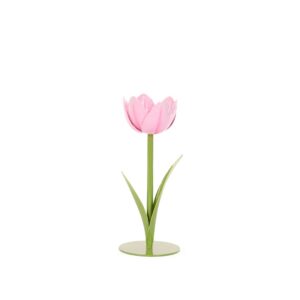 20cm Light Pink Tulip Candle Holder