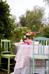 Candy Gingham Cotton Tablecloth