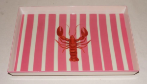 Pink Stripe Lobster Tray