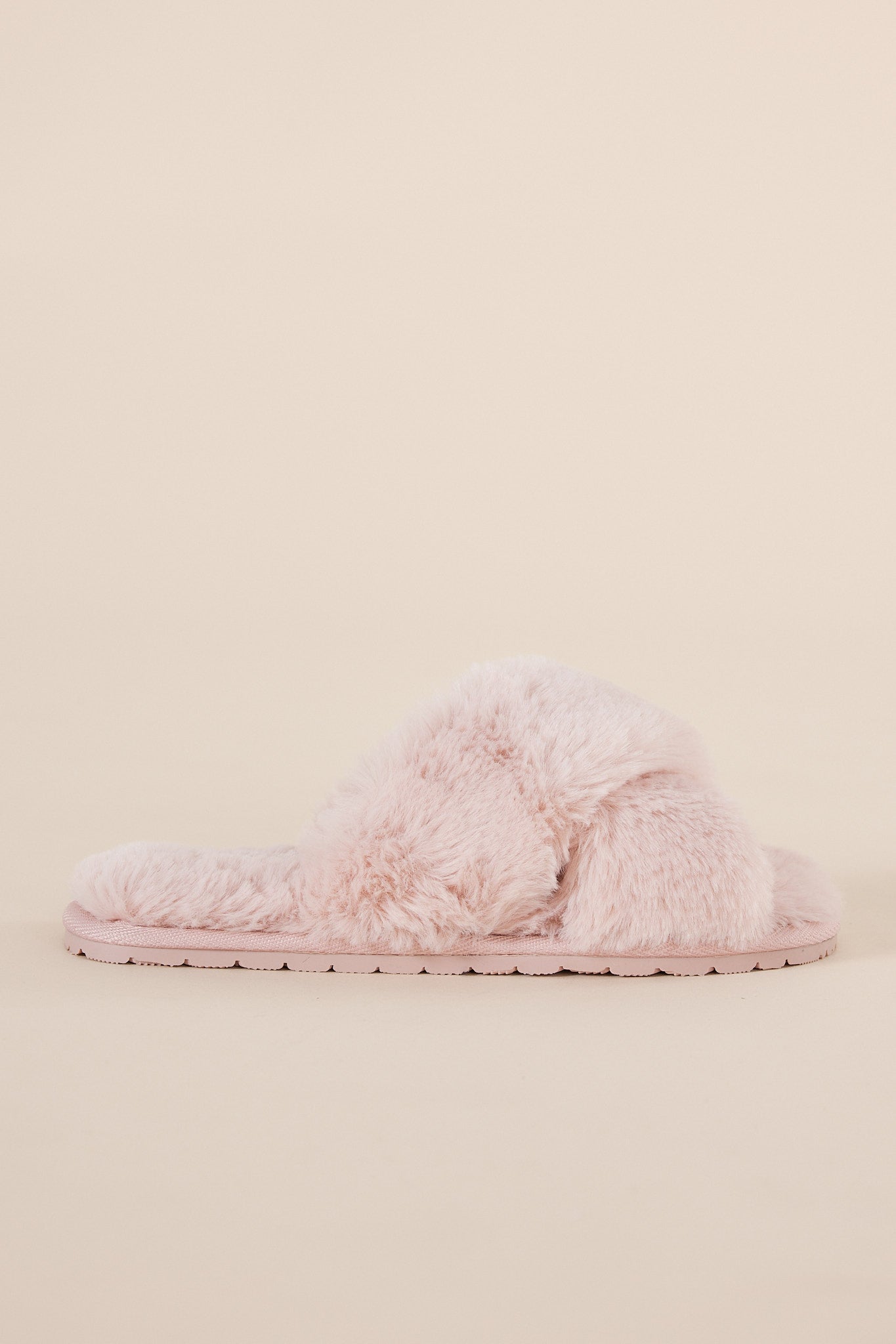 Milan Plush Slipper ivory ( pink ) - Image 4