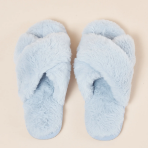 Milan Plush Slipper ( Blue )