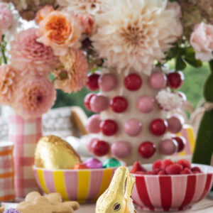 Bubble Vase – Red And Light Pink Balls