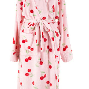 Bath Robe – Cosy Luxe – Velvet Cherry -one Size Will Fit Most