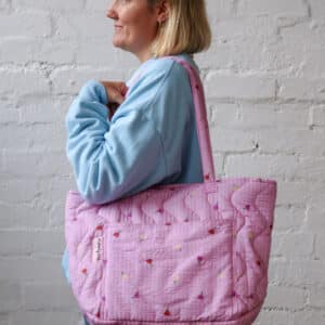 Forget Me Not Quilted Bag In Peony