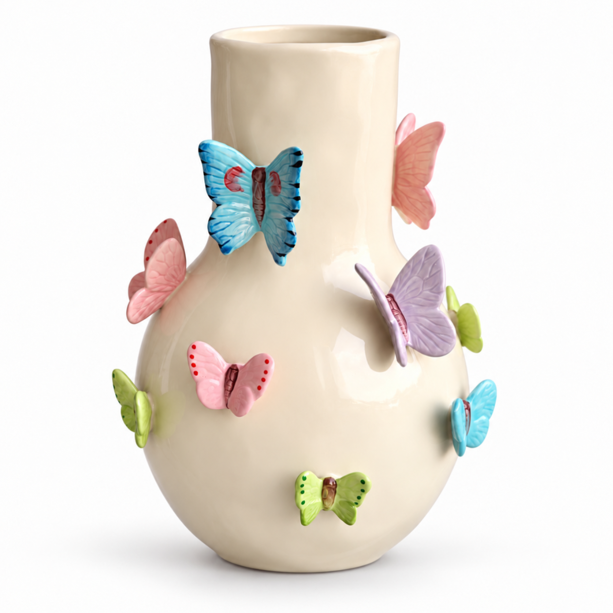 Blue Butterfly Pedestal Bowl - Image 2