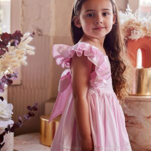 Alice Cotton Sateen Pinafore Dress Pink