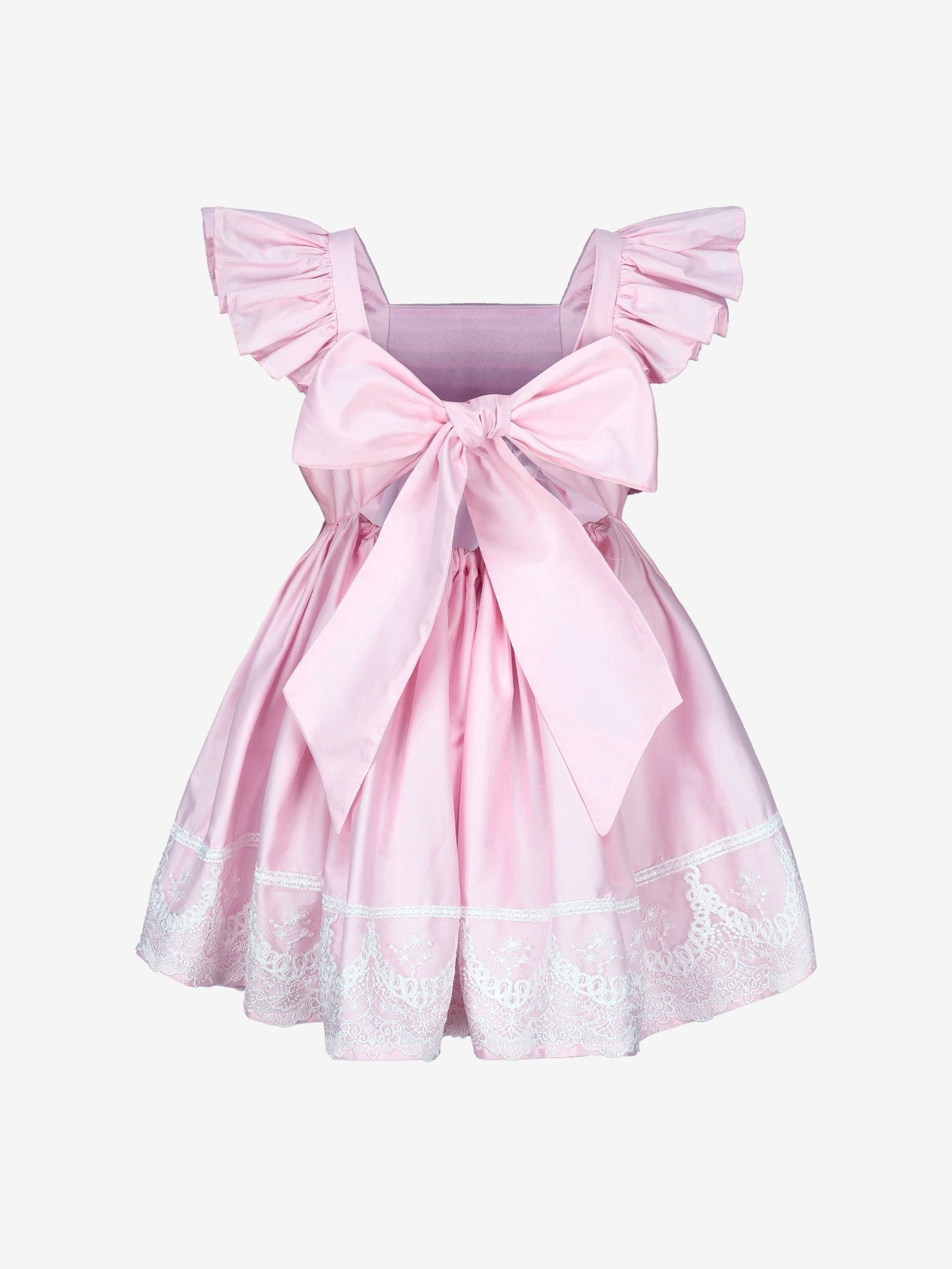 Alice Cotton Sateen Pinafore Dress Pink - Image 3