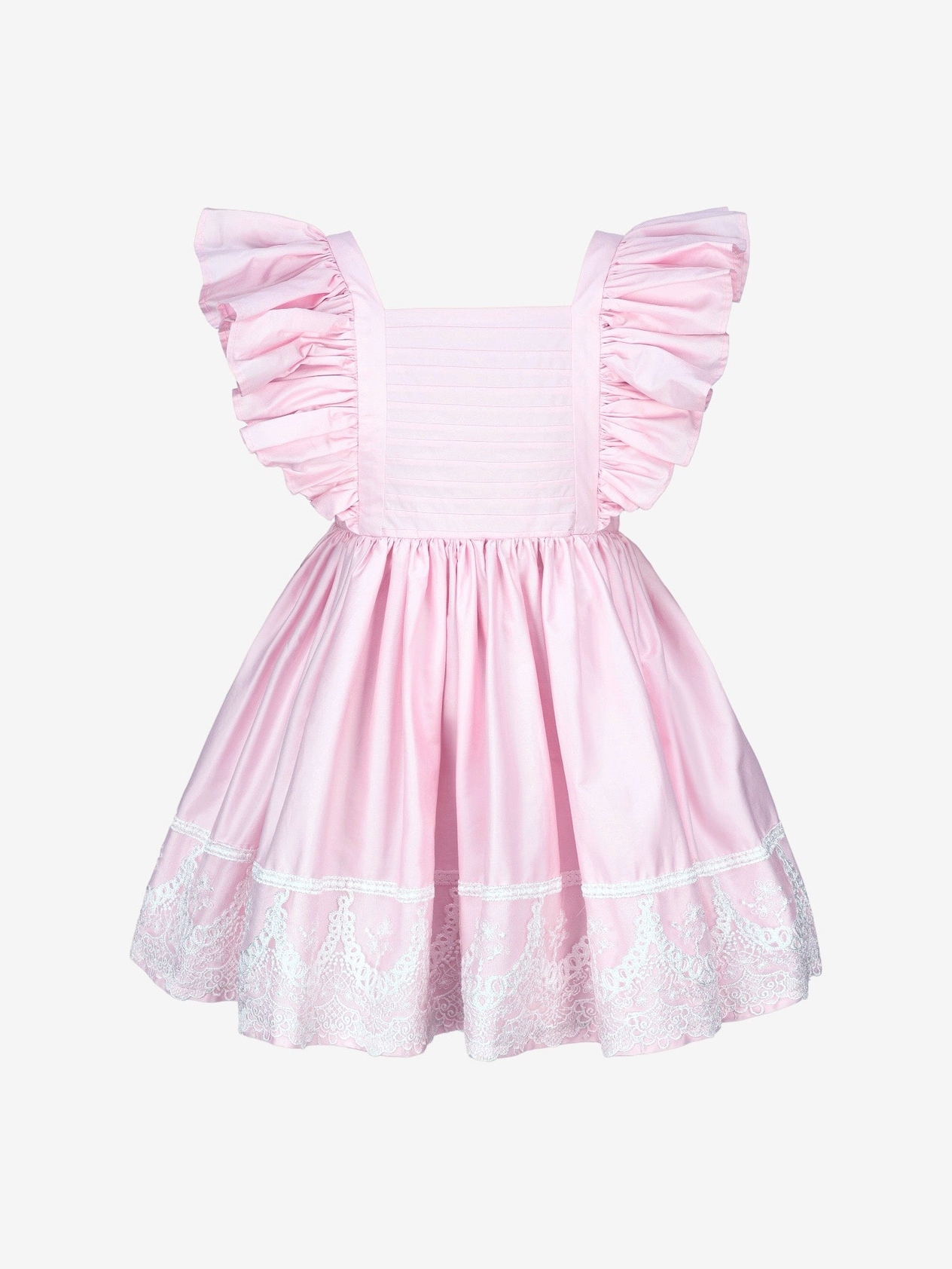 Alice Cotton Sateen Pinafore Dress Pink - Image 4