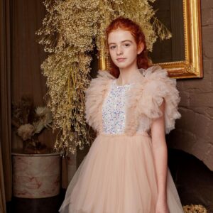 Merida Sequin Tutu Peach Pink Dress