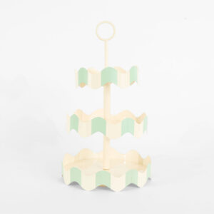 Ciao Bella 3 Tier Stand Green & White